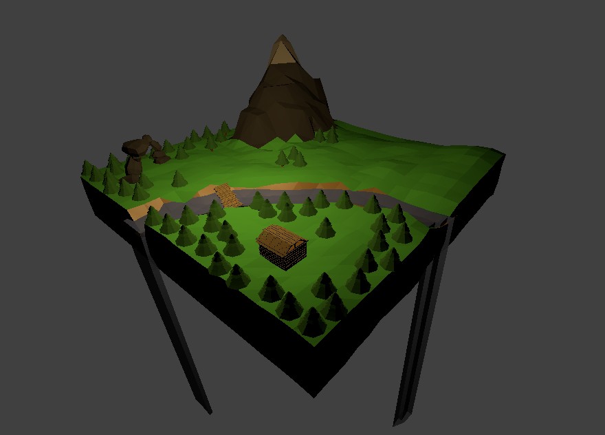 Low Poly Mountain World preview image 1